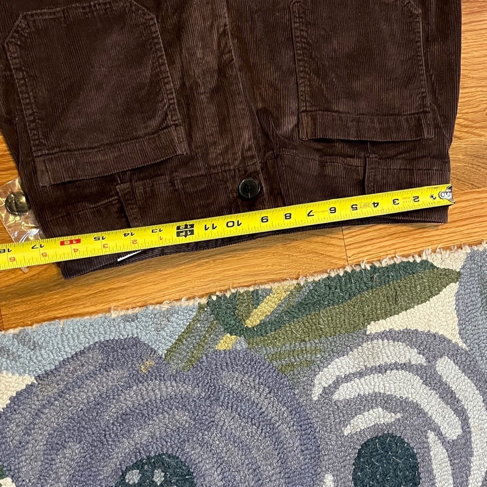 Anthropologie x Maeve Colette Wide-Leg Full Length Corduroy Pants Brown 33 NWT - Picture 6 of 14